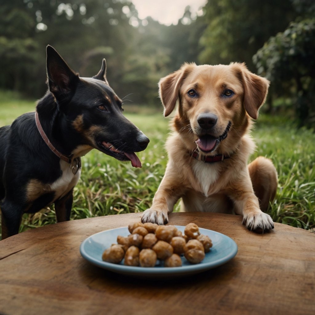 cachorro comendo abobora