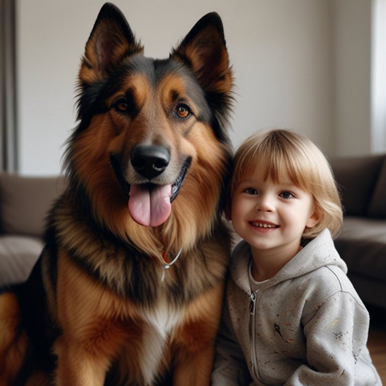 cachorro com criança