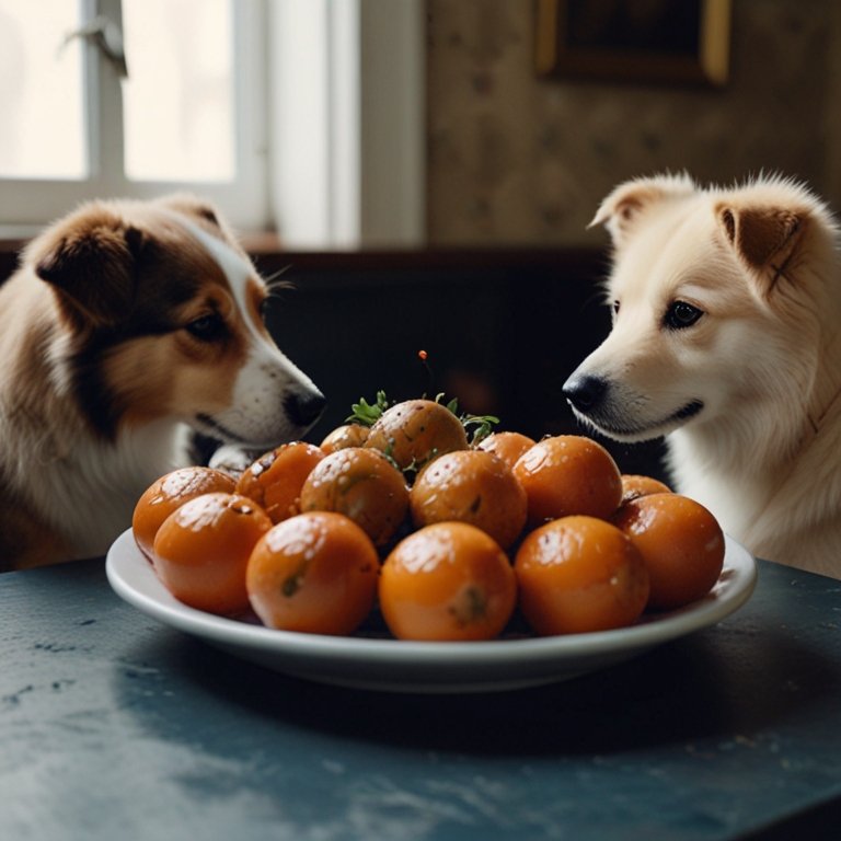 cachorro comendo vegetais